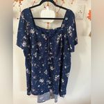 Torrid Babydoll Challis Lace Up Hi Low Top Photo 4