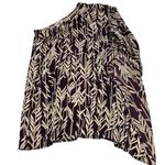 fab'rik  Dress Womens Small One‎ Shoulder Purple Leaf Printed Mini Asymmetrical Photo 0