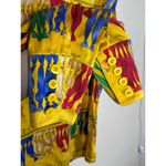 Carlisle Vintage  100% Silk Mock Neck Long Sleeve Blouse Funky 80s Retro Dopamine Photo 2