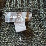 Market & Spruce  Women’s GreenButton Back Sweater with Black Elbow Patches Size M Photo 1
