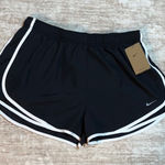 Nike  Women’s XL Black White Stripe Dri Fit Running Shorts Lined Athletic New Photo 0