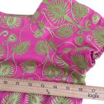 Womens Floral Embroidered Pink Green Shift Dress Size 2 Square Neck Folk Ethnic Photo 12