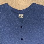 URU Silk Cardigan Floral Buttons Blue OS Size undefined Photo 2