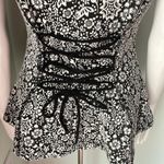 Anthropologie  Vanessa Virginia Corset Tank Top Lace Up Back Medium Photo 5