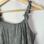Madewell Ruffle Strap Cami Black & White Gingham Plaid Tank Top 4 Photo 6