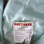 May Queen Couture Satin Two Piece Dress Set SIZE 12 Blue Photo 3