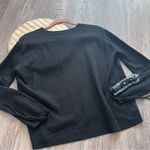 The Kooples  black 100% wool pullover‎ sweater w/ lace up sleeves Photo 6