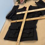 Anne Klein  Women’s Charcoal Belted Utility Jacket Size 4 High Neck Snaps Front Photo 10