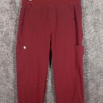 FIGS Axim cargo scrub pants burgundy size small women Photo 1