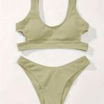 Boutique Earthy Green, Hollowed, Bikini Set Photo 4
