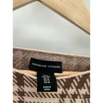 Adrienne Vittadini  Sweater Women M Brown Cream Plaid Clueless Preppy Academia Photo 4