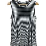 Chloe K Womens size Medium Tunic A Lined Striped Flowy Hem Blue White Tank Top Photo 0
