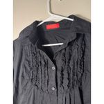 Max Mara  Long Sleeve Button Up Black Blouse Office Siren Business Photo 1