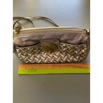 Elliott Lucca Pewter Bronze Woven Metallic Convertible Crossbody Purse Photo 10