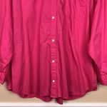 Old Navy Women’s The Boyfriend Shirt Hot Pink Long Sleeve Button-Up Photo 2