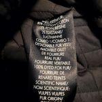 Alice + Olivia Black Coated Canvas Oversized Fur Hooded Parka Jacket Coat M Photo 6