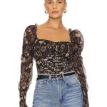 Free People NWT | Brunch Date Bodysuit in Black Combo Photo 0