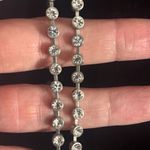Elegant Silver crystals Y Necklace Photo 2
