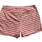 Old Navy Womens Coral & White Striped Weekend 5” Cotton Chino Shorts - Sz 14 Photo 3