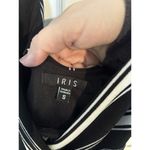 Iris  Jumpsuit Size Small Vertical Stripes Spaghetti Straps Waist Tie Wide Leg Photo 5