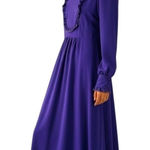 Vintage 70's Victorian Revival Dark Purple High Photo 0