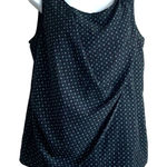 Loft Women Top M Black Wrap Layer Ditsy Flower Boho Cottage Y2K Girly Flirty Photo 0