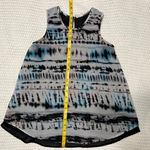 Japna  Tie Dye Stripe Chiffon Tank Top Blue Black‎ White Multi Small Flowy Y2K Photo 8