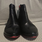 Red and Black Leather Boots with Elastic giordana f Size 9 Photo 0
