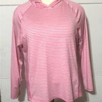 MTA Sport  3X women’s pink and white stripped long sleeve hoodie tee Photo 5