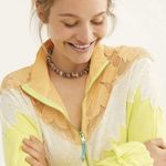 Free People Isla Quarter Zip Sweatshirt Womens Size XS Oversized Lace Yoke Boho Photo 10