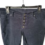 CAbi Dark Navy Blue Ribbed Corduroy Mid Rise Stretch Classic Skinny Jeans Size 8 Photo 2