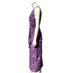 All Silk Vintage Dress by Spencer Jeremy 8 Purple Abstract Print Maxi Cocktail Photo 2