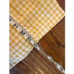 Old Navy  yellow gingham plaid linen square neck mini dress large Photo 8