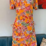 ZARA New NWT  Women Dress Size Small S Tropical Print Adjustable Cut Out Sides Photo 7