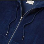 Universal Threads Universal Thread Women's Velour Hoodie Sweatshirt Navy Blue - Small Photo 8