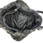 Coach  Y2K Ashley Black + Gray Signature Shoulder Bag Tote Purse Leather + Canvas Photo 4