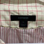 EXPRESS NWT -  Cream and Pink Plaid Rain Belted Trench Coat Photo 1