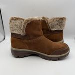Skechers Women's SN49475 Brown Leather 6" Ankle Boots Faux Fur Size 7.5 Photo 4