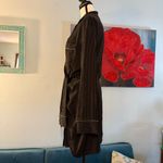 Alexander Wang EUC  Black Pin Striped Pajama Wrap Dress 4 $895 Zip Edges Photo 7