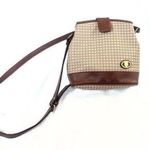 Liz Claiborne Vintage Crossbody Leather Purse Brown Small Pockets Bag square Photo 0