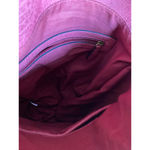 None Mauve Leather Backpack Boho Zip Travel Office Streetwear Festival Indie Weekend Photo 7