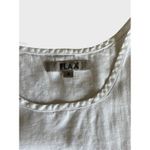 Flax  Womens S White 100% Linen Sides Slits Oversize Minimalist Lagenlook Beach Photo 3