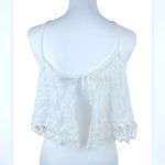 Topshop  White Crochet Trim High Neck Tank Crop Top Size 6 Photo 2