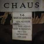 Chaus 14 Jacquard Short Sleeve Button Front Jacket Plus in Gold Black Photo 3