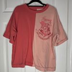 WIZARDING WORLD OF HARRY POTTER Hogwarts Embroidered Emblem Colorblock Size XL Pink Photo 2