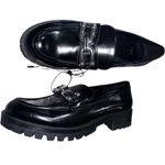 ZARA NEW   LUG SOLE EMBELLISHED BUCKLE LOAFER MOCCASINS Black  EU 40 US 9 Photo 4