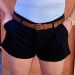 Black Shorts With Brown Belt Photo 0