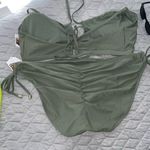Time & Tru Nwt Swimsuit Top olive green size 3X 24W-26W bikini Top keyhole Photo 9