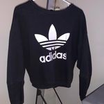 Adidas Crop Hoodie / Sweatshirt Black Photo 0