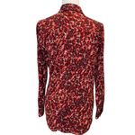 Equipment NWT  Femme Red Leopard Viscose Button Down Blouse Top Shirt Size Small Photo 4